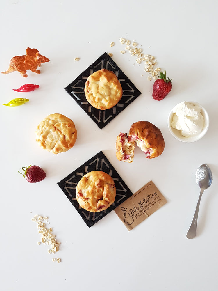 Strawberry Oat Yoghurt Muffins