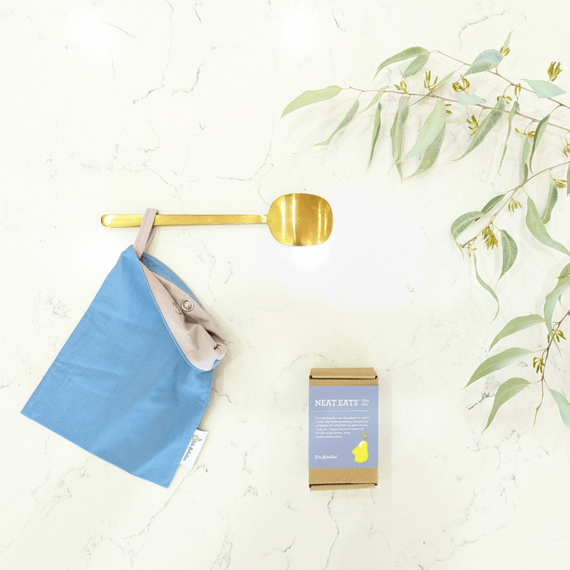 NEAT EATS Tidy Bag - Blue/Pink Lining - Cooking and Eating