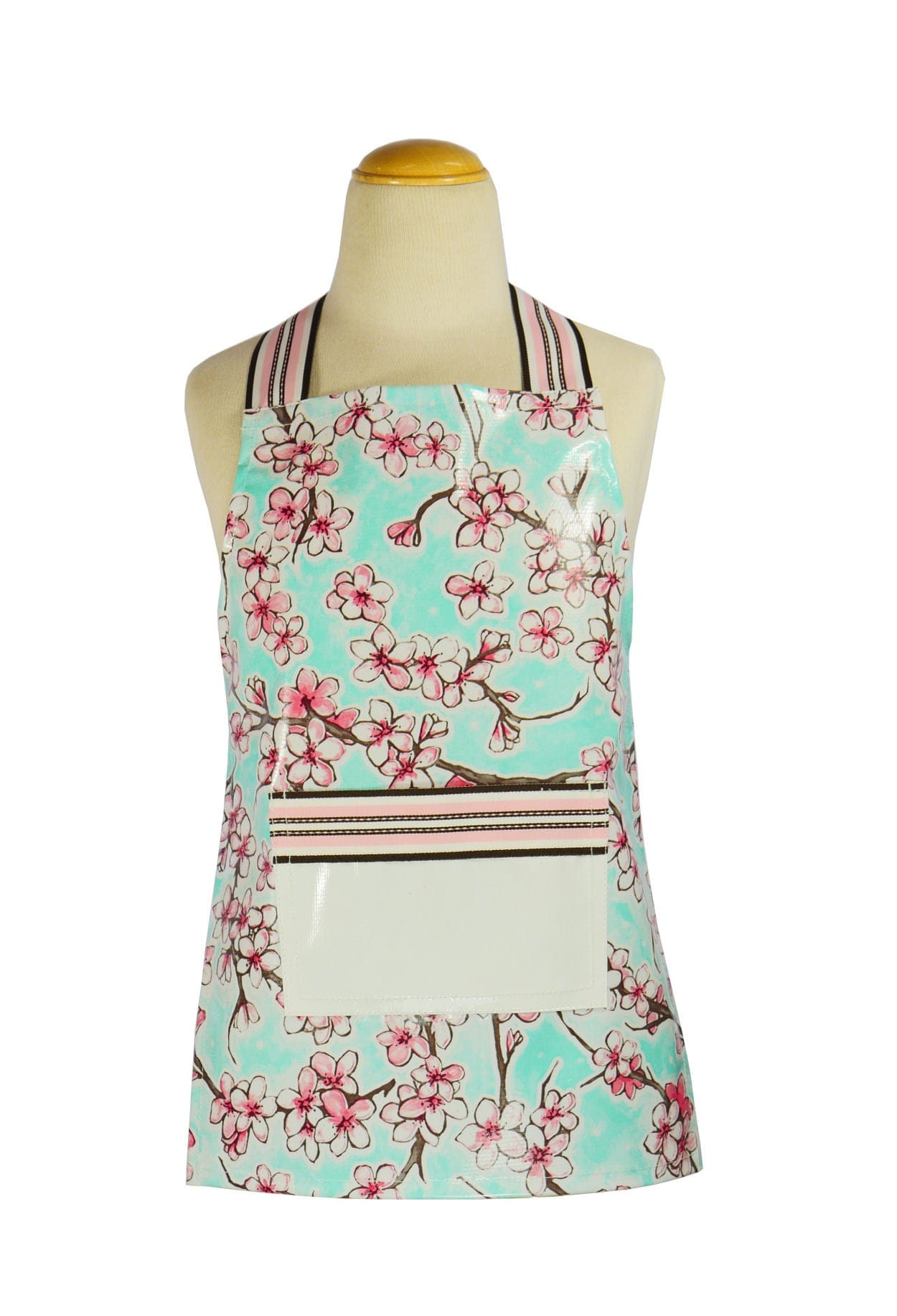 Little Kids Apron - Mint Cherry