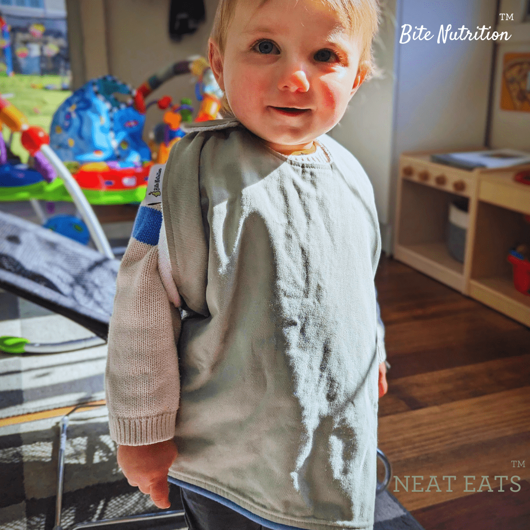 NEAT EATS Baby Bibs sage denim