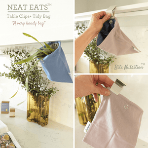 Tidy bag and table clip neat eats