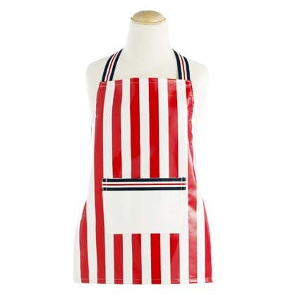 Little Kids Apron - Red and White Stripes